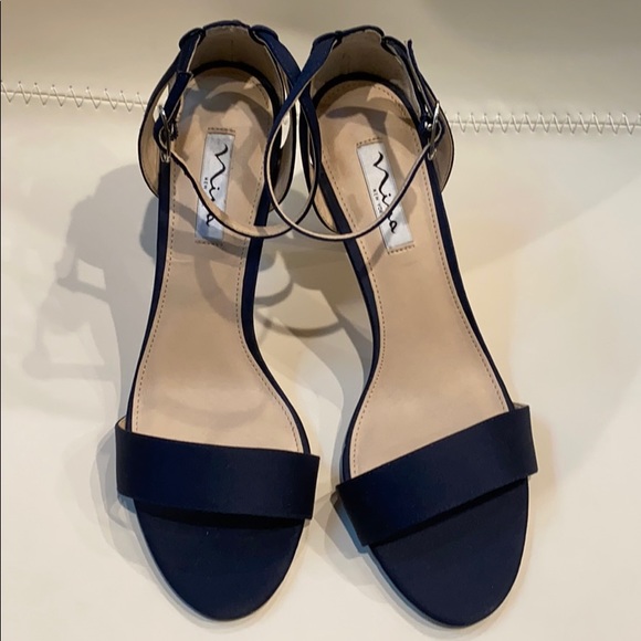 Nina Shoes - Nina Silk Navy Sandals